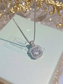 Bộ trang sức Cubic Zirconia sang trọng 1 chiếc, Vòng cổ, Hoa tai và Nhẫn kết hợp thanh lịch dành cho phụ nữ, Hoàn hảo cho Ngày lễ tình nhân, Giáng sinh, Sinh nhật, Quà tặng năm mới - Nhiều màu - Xem 3