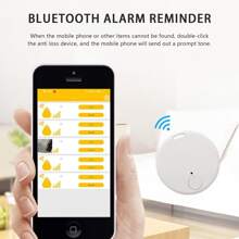 1pc Round Bluetooth Anti-Lost Tracker, Smart Item Finder, Compatible With IOS/Android, 15m Bluetooth Alarm, APP Remote Locator For Pets, Keys, Valuables, No SIM Card Required, Battery Replaceable