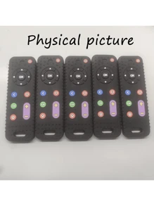 Giocattoli per dentizione per neonati 3-6 mesi, telecomando finto in silicone, giocattoli per il sollievo della dentizione, giocattoli da masticare per bambini, giocattoli per neonati, giocattoli per neonati 1 anno, giocattoli per neonati, necessità per neonati, neonato