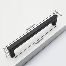 10PCS Black Cabinet Handle Aluminum Kitchen Handle