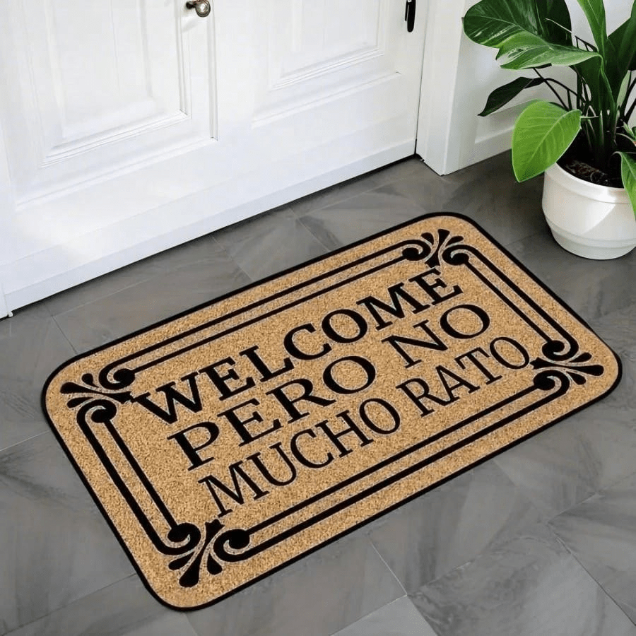 Tappetino di benvenuto alla moda con motivo floreale - 50x80cm/40x60cm, in poliestere, facile da pulire, adatto per decorazione interna, portico, bagno, pavimento, esterno, porta, autunno, accessori bagno, decorazione ingresso scolastico