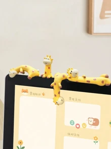 1 Peça Ornamento Decorativo de Girafa Fofo para Mesa, Decoração Exibição Doméstica e de Escritório, Acessório Interno do Carro