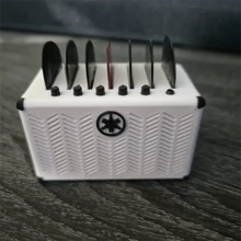 Portapick per chitarra, in plastica, colori misti, accessorio musicale creativo, adatto a plettri da 0,059 pollici e più sottili, design salvaspazio