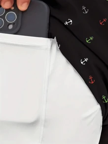 Pantalones cortos casuales de vacaciones para hombres, corte slim