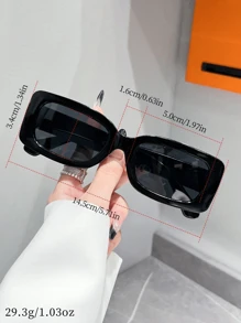 Conjunto de 3 piezas de gafas de montura cuadrada pequeña, versátiles, personalizadas, de fotografía callejera, de maquillaje sencillo