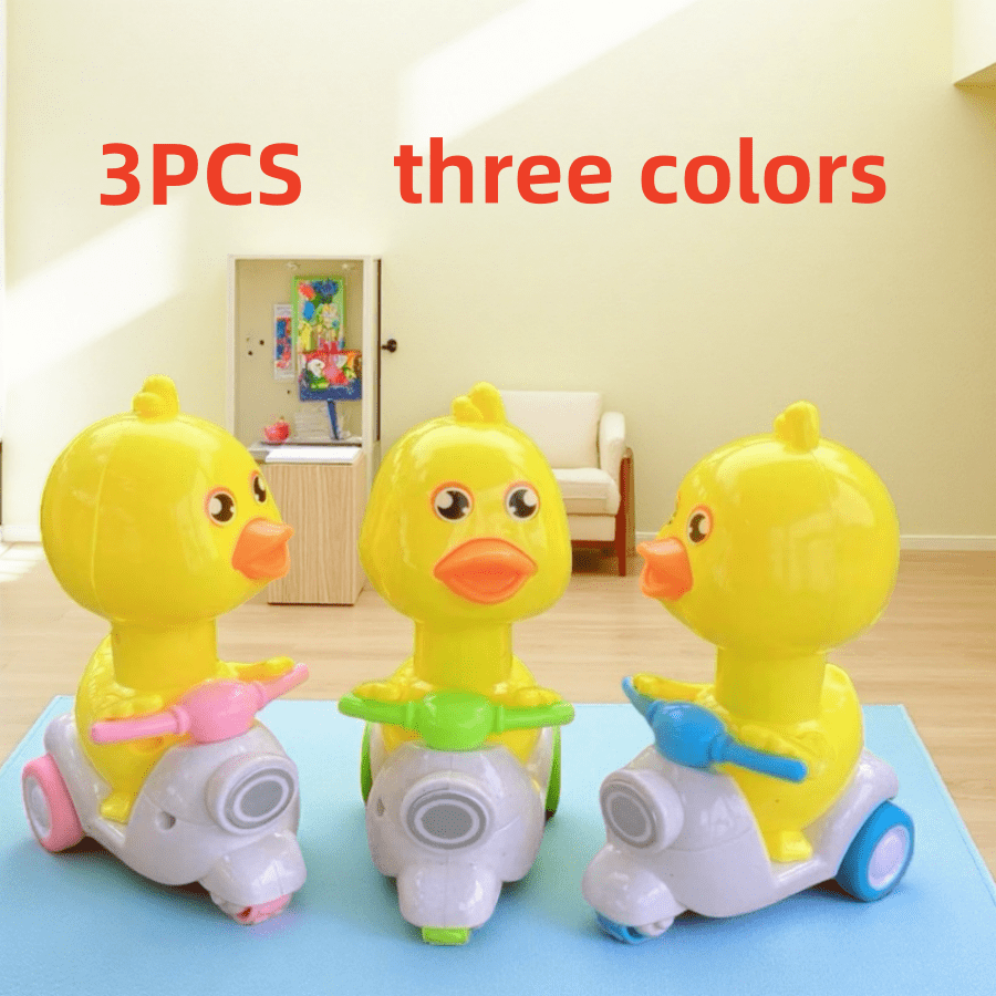 Brinquedo de Carro Apertável e Empurrável Fofo, Brinquedo Veicular de Patinho Amarelo Pequeno Amassável para Crianças, Meninos e Meninas, Presente de Natal/Ano Novo para Crianças