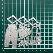 New High-Precision Scrapbook Cutting Die Set Clothing Word Frame Doll Handmade Template Multi-Layer Design Compatible With A Variety Of DIY Projects - Silver - View 17