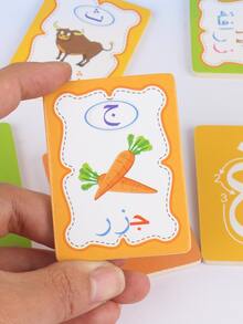 1 Pc Learning Arabic Alphabet Cognitive Flash Card Can Be Repeatedly Erased, Science And Education Card Kindergarten Children Early Education Training AIDSkids Learning Cards,Arabic Writing,Flash Card Arabic,Arabic Alphabet,Flash Cards,Arabic Letters