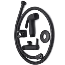 Ducha Higienica Luxo Metal Preta Acionamento 1/4 Volta Com Gatilho - Preto - Visão 5