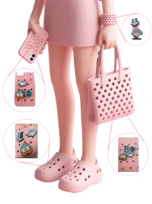 1 Set Of 9 Pieces Turtle & Sailing Boat Cartoon Patterns Compatible Sandals And Bracelet Accessories, DIY Customized Slippers And Phone Decorations, Suitable For Beach Holiday, Birthday And Festival Gifts
