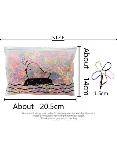 Bolsa Elástico De Cabelo Feminino Descartável Multicolorido