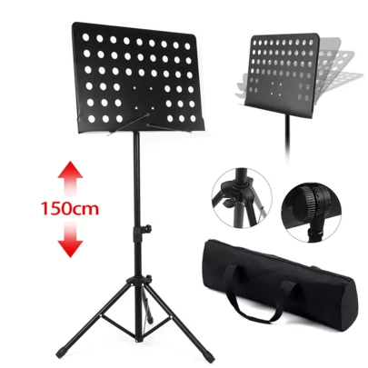 Heavy Duty Orchestral Music Stand Folding Adjustable Sheet Stand Tripod Base