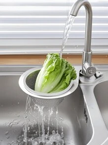 Rustic Sink Strainer With Handle, 201 Stainless Steel Kitchen Sink Drain Filter, Uncharged, For Dining & Indoor Use, Abrasion Resistant, Rust Resistant