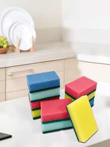 Colorful Dish Sponge, Multi-Purpose Fast Drying Sponge, Kitchen Supplies, Kitchen Cleaning Sponge, Household Cleaning Wet Wipes, High Density Sponge Dishcloth