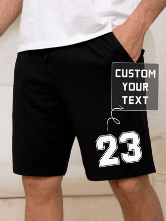 Short de sport d'été personnalisable pour hommes, entrez votre texte/bénédiction/logo/citation amusante. Short de sport d'été personnalisé, cadeau pour lui, anniversaires, Saint-Valentin/anniversaire/fête/festival de musique, t-shirt de culture d'entreprise, rassemblement familial, uniforme d'équipe à but non lucratif, bas d'été pour hommes