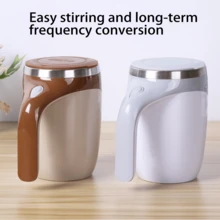 不锈钢电动咖啡杯，内置磁力搅拌器，便携式旅行杯，适用于咖啡/茶/热巧克力/牛奶，非常适合办公室/厨房/家庭使用，也适合圣诞节/万圣节/礼物 - 彩色 - 查看 8