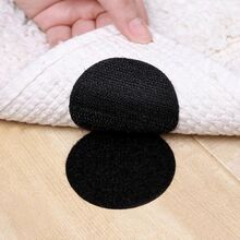Double-Sided Adhesive Carpet Gripper Pads, Non-Slip Fixation Stickers For Bedding, Carpets, Tablecloths And Other Home Goods - Black - View 2