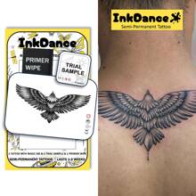 1 Kit Eagle Revolutionary Technology Tattoos, Semi-Permanent Tattoos, Angel, Temporary Tattoos, Fake Tattoos, Water-Resistant, Authentic Tattoo Look, Plant-Based, Tattoo, D158