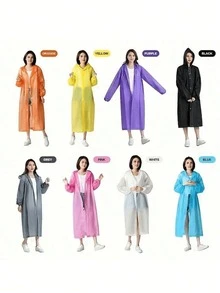 Adult Raincoat Outdoor Emergency Waterproof Raincoat ,Hooded Raincoat ,1pc Raincoat Disposable Travel Camping Hiking(Random Packaging)