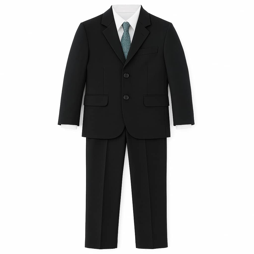 Traje de Vestir para Niño color Negro 3 Piezas 2376 Tallas 2 a 16 Años - Negro - Ver 1
