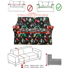 1 件防滑弹力装饰沙发套，牛奶丝面料花卉羽毛裙边设计，防宠物，色彩鲜艳，适合春、夏、秋、冬