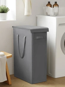 Foldable Laundry Basket With Lid, Dirty Clothes Hamper Set - 45L/60L/65L Capacity, Slim Design Collapsible Laundry Basket - Casual Style Polyester Fabric - Suitable For Various Room Types - 2 Sizes Available - Perfect Gift For Families, College Students And Apartment Residents
