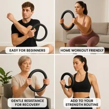 DEFIT حلقة اليوغا المثقلة بالسيليكون - 5 رطل / 10 رطل دائرة اللياقة البدنية للتدريب على القوة، سطح ناعم للإمساك، معدات جيم منزلية