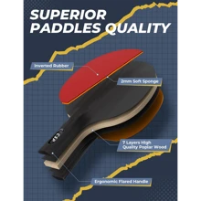 5/9pcs Table Tennis Racket Set Rubber High Quality Family Entertainment Table Tennis With Storage Bag Sports