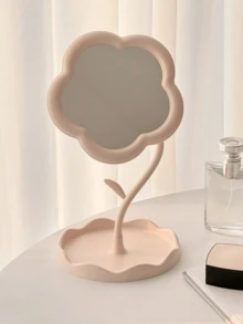 2 Stücke Sonnenblumen-förmiger Schminkspiegel, süßer Bürotisch, Heim Schminkspiegel, tragbarer Touchup Kleinschmirnspiegel, Studenten Wohnheim Schminktisch, Hängeaufbewahrung Schmuckstücke