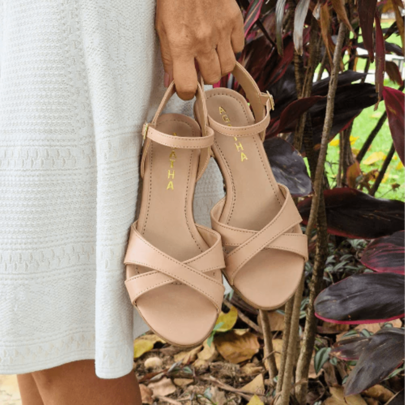 Sandália Feminina Salto Baixo Conforto Casual