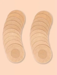 Disposable Round Nipple Covers, Seamless Breathable Self - Adhesive Invisible Bras, Women's Underwear And Underwear Accessories, Low - Cut Evening Dresses, Bras, Underwear Accessories, Nipple Covers To Prevent Exposure, Wedding Photography Supplies, Wedding Clothing Accessories - Apricot - View 3