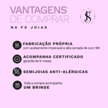 Escapulário Religioso Dourado Sagrado Coração de Jesus e Nossa Senhora Aparecida Banhado à Ouro 18k