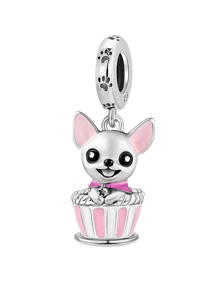 1Pc Fashionable Cute Pet Puppy Series Charm Bead Fit For Women Bracelets Bangles DIY Jewelry Making And Daily Outfit Matching Jewelry Decoration For Girls