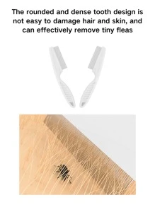 2pcs Extra Large Size Pet Flea Comb, Grooming Brush Suitable For Dogs, Cats, Rabbits And Other Long/Short Hair Pets, Detangling, Shedding & Skin Massage