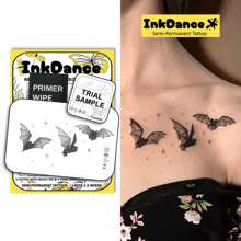 1 Kit Revolutionary Technology Tattoos, Semi-Permanent Tattoos, Temporary Tattoos, Fake Tattoos, Water-Resistant, Authentic Tattoo Look, Plant-Based Tattoo, Durable, Realistic, Teen Girl Stuff, Y2k, Bat, Halloween X181