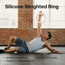 DEFIT حلقة اليوغا المثقلة بالسيليكون - 5 رطل / 10 رطل دائرة اللياقة البدنية للتدريب على القوة، سطح ناعم للإمساك، معدات جيم منزلية