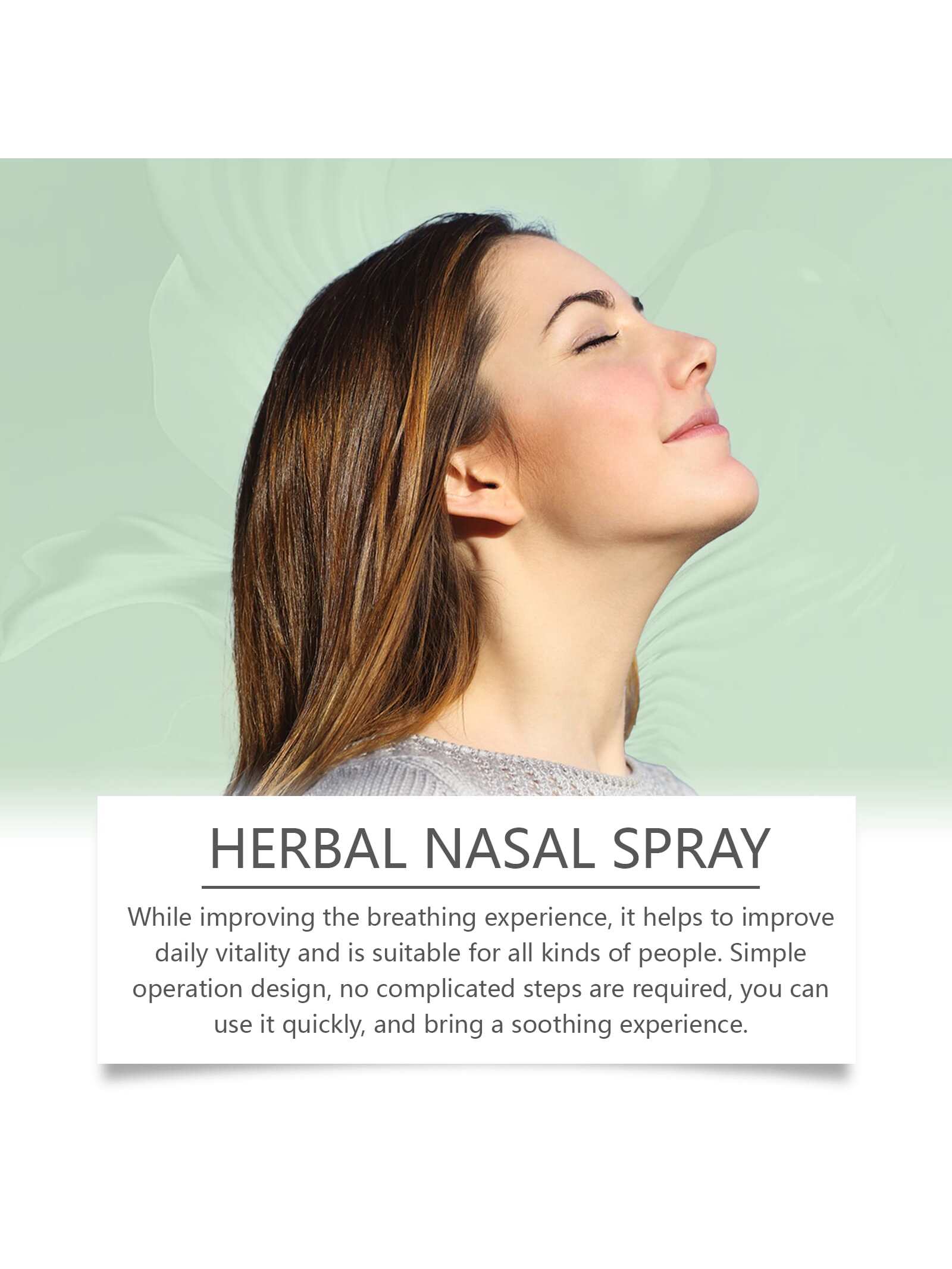 Houkea Herbal Nasal Spray Relieves Nasal Irritation Gentle Ingredients Cleansing Herbal Nasal Spray