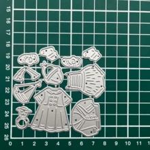 New High-Precision Scrapbook Cutting Die Set Clothing Word Frame Doll Handmade Template Multi-Layer Design Compatible With A Variety Of DIY Projects - Silver - View 16