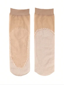 10 pares de calcetines de algodón transparentes antideslizantes para mujer, calcetines finos y duraderos para el tobillo