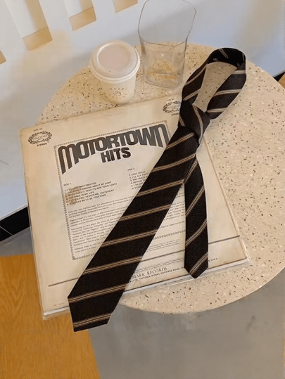 1pc Unisex Striped Japanese School/College Style Handmade Necktie