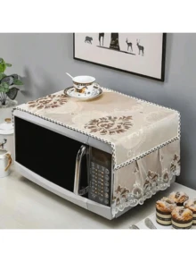 1pc Fabric Microwave Oven Cover, Dust Cover For Oven, Women's Day, Travel Essentials, Wedding Favors, Y2k, Bedroom, Car Accessories Women, Kitchen Decor,Wedding,Y2k,Party - Multicolor - View 18