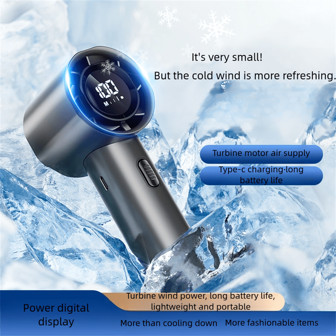 1pc Portable Handheld Fan, Button Adjustable 100-Speed, Suitable For Desk, Outdoor, Office Use