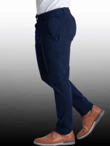 Men's Premium Sport Fine Twill Trousers Multiple Colors - Navy Blue - View 4