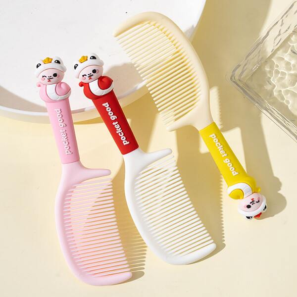 Cute Handle Hair Brush, Stylish Hair Comb, Snake-Shaped Baby & Kids Mini Comb, Portable & Smooth For Women