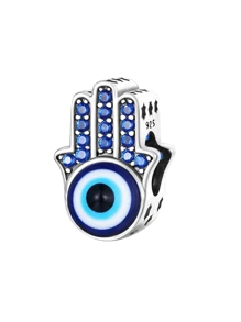 1 peça de pingente de olho de diabo azul moderno para pulseiras femininas, braceletes, joias faça você mesmo e decoração de joias combinando com roupas do dia a dia para meninas