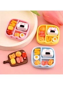 10pcs/20pcs Random Cute Simulated Rice Ball Accessories, DIY Miniature Food Decoration, Micro Landscape Decor, Multi-Function Ornament For Universal Holidays