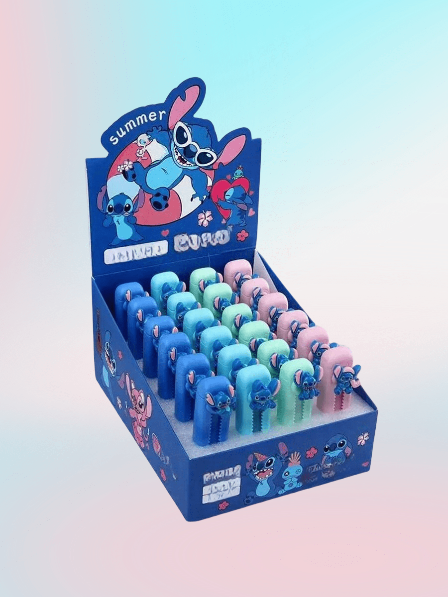 Disney Disney Authentic 1/2/4pcs Stitch Design Erasers, Portable Mini Cleaning Erasers, Clean Erasers, Creative Stationery Prizes & Gifts For Holidays, Birthdays, Back To School, Quality Push-Pull Material