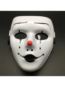 1pc Men Flame Pattern Fashion Costume Face Shield, For Party - Multicolor - View 8