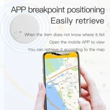 1pc Round Bluetooth Anti-Lost Tracker, Smart Item Finder, Compatible With IOS/Android, 15m Bluetooth Alarm, APP Remote Locator For Pets, Keys, Valuables, No SIM Card Required, Battery Replaceable