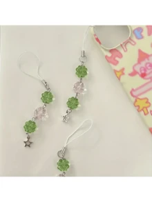 少女心形手机挂饰、四叶草和五角星钥匙扣，适合送给母亲、家人、朋友、生日、节日的礼物 - 彩色 - 查看 4